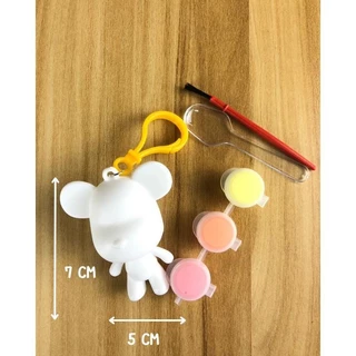 ตุ๊กตาระบายสี DIY ของขวัญ ชุดระบายสีตุ๊กตาหมีพร้อมพวงกุญแจ สีและพู่กันครบเซ็ต พัฒนาทักษะศิลปะ เสริมสร้างจินตนาการ สนุกสน