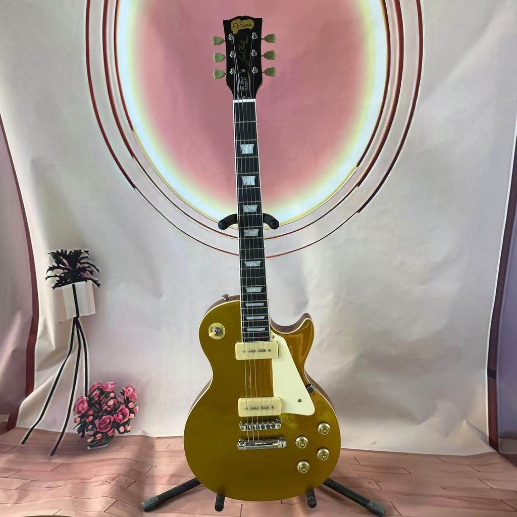 Gibson Les Paul Standard กีตาร์ไฟฟ้า Goldtop P90 รถกระบะกีตาร์ไฟฟ้า