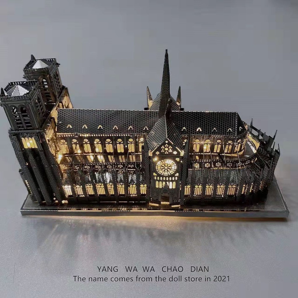 เลโก้บล็อกตัวต่อกันแมรี่เวอร์จิ้นในปารีส!3d สามมิติปริศนาโลหะ DIY ปริศนาทําด้วยมือประกอบของเล่น ราคา ถูกที่สุด ดีลบีเคเค แกลเลอรีภาพที่ 6