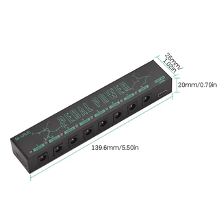 จัดส่งด่วนในพื้นที่ Effect Pedal Power Supply M-VAVE PEDAL POWER กีตาร์เหยียบกีตาร์ไฟฟ้า Effector แหล่งจ่ายไฟ 8 แยก DC Output