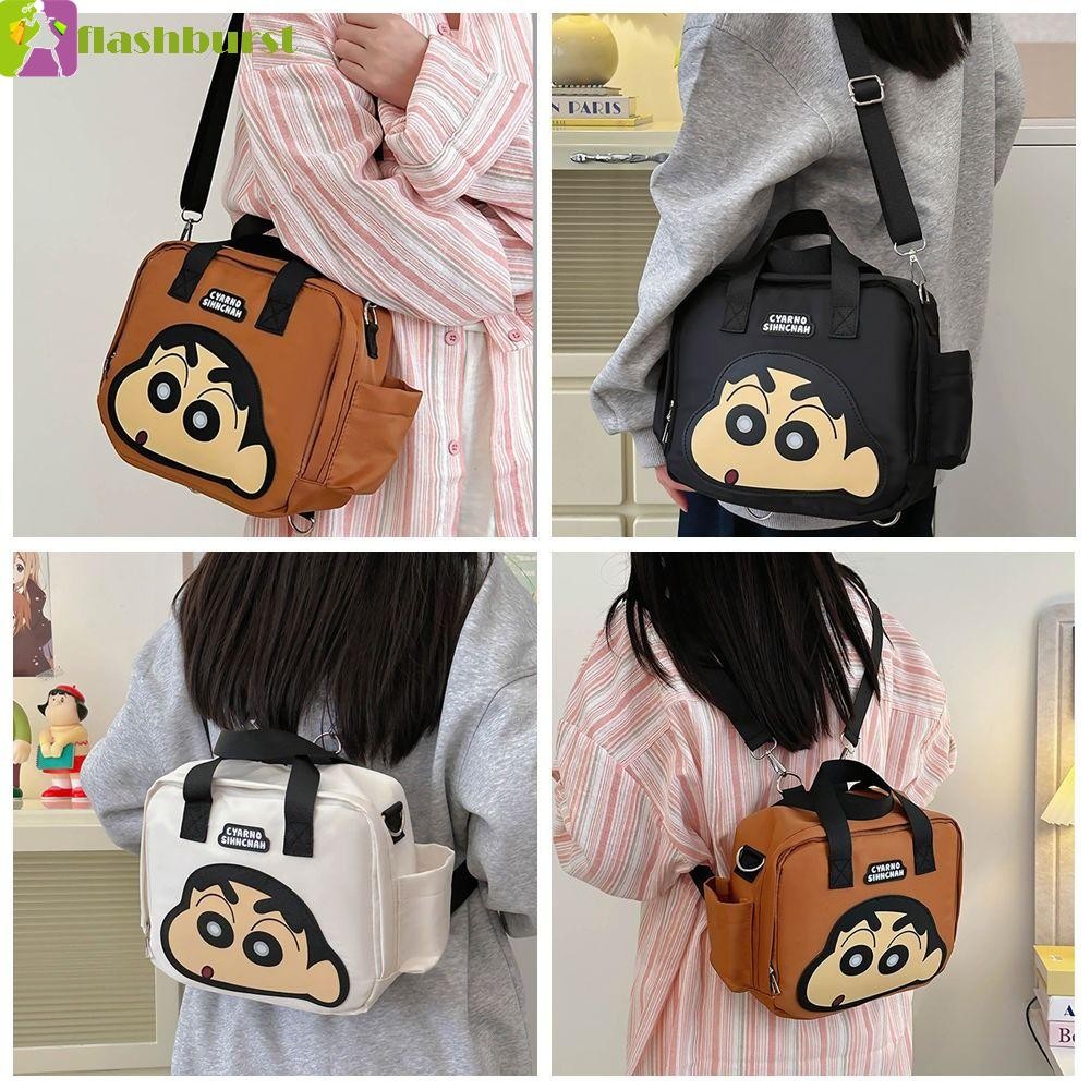 แฟลชเบิร์ต ผ้าใบกระเป๋า,กระเป๋าสตางค์ ค โรสบอดี กระเป๋าเครยอนชินจังกระเป๋าเป้สะพายหลัง,แบบพกพาตราถุงเก็บสินค้าขนาดเล็กกระเป๋าซิปกระเป๋าอะนิเมะกระเป๋าสะพายเด