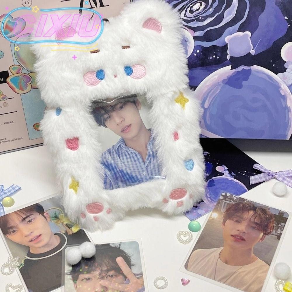 Cixiu ตุ๊กตา Photocard ,กระเป๋าการ์ตูนพวงกุญแจ Photocard ,แฟชั่นผู้ถือบัตรนักเรียนไอดอลรูปถ่ายฝาครอบป้องกันน่ารักรูปดาวผู้ถือบัตรรูปถ่าย