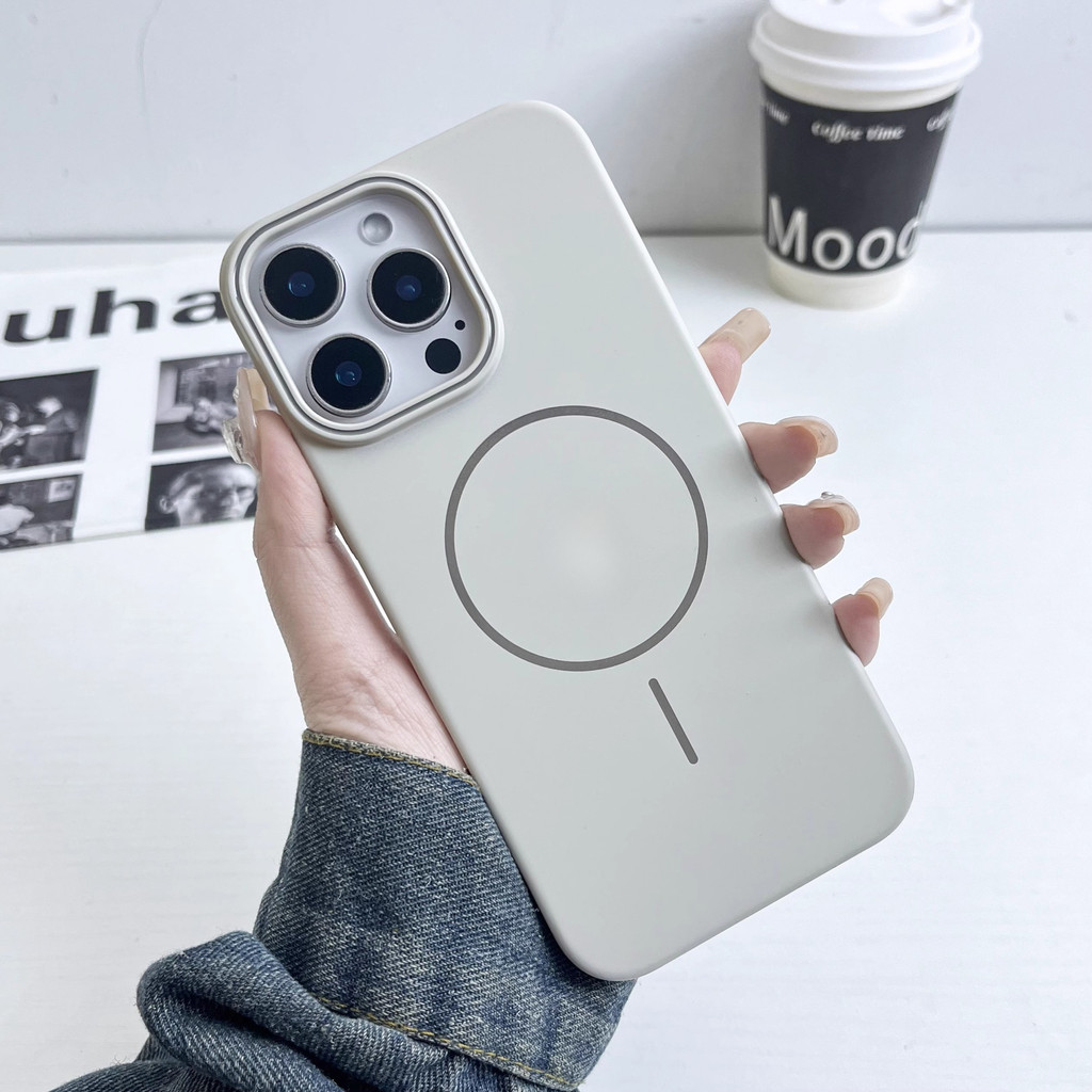 Magnetic PC Matteเคสโทรศัพท์เข้ากันได้กับiPhone 16 Pro Max 15 14 13 12 11 Pro Max 12mini 13mini 14/1