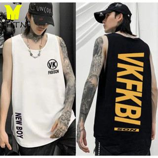 YHTN เสื้อแขนกุดผู้ชาย คุณภาพสูง เกาหลี ไซส์ใหญ่ เสื้อกล้ามผ…