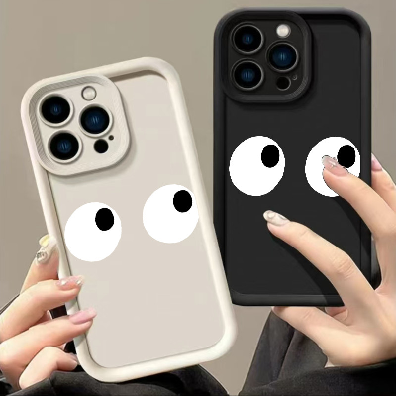 น่ารักยิ้มแสดงออกตลกเคสอ่อนสำหรับ OPPO A17 A57 A3s A18 รูปที่ 6