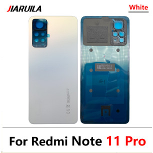 ฝาครอบกระจกแบตเตอรี่ด้านหลังของแท้สำหรับ Redmi Note 11 Pro 5G กล้องหลัง