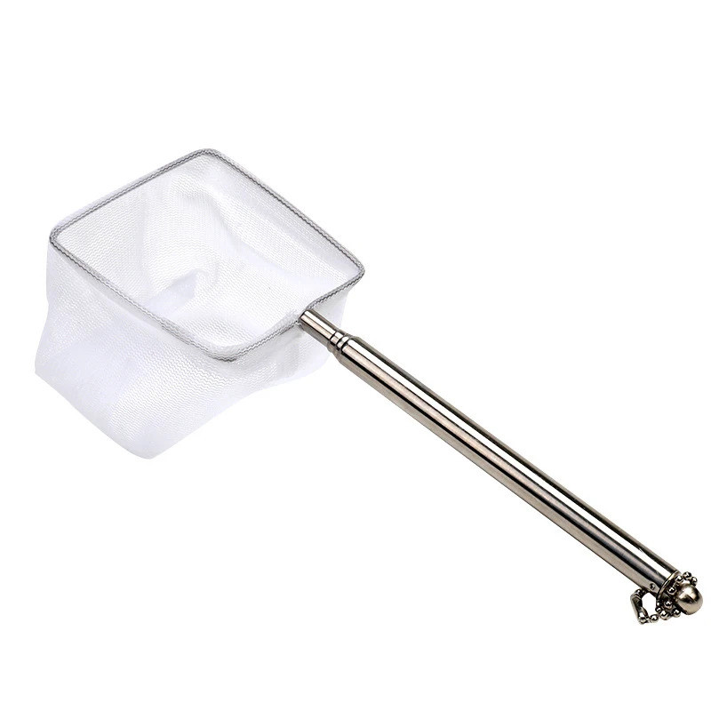 พิพิธภัณฑ์สัตว์น้ําสแควร์ตกปลาสุทธิพร้อมถ้วยดูดขยายด้ามยาวอุปกรณ์ตกปลาสําหรับจับปลาถังกุ้งสะอาดอุปกรณ์เสริม