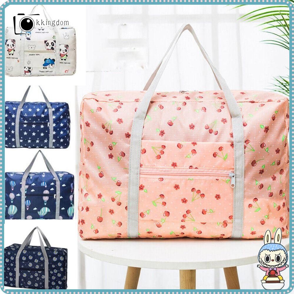Kkingdom กระเป๋าเดินทางแบบพับได้ Carry-on กระเป๋าถือผู้หญิง กระเป๋าเดินทางความจุขนาดใหญ่