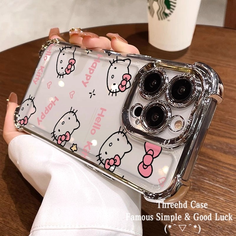 ปลอกสําหรับ Vivo Y04 Y03T Y11 Y19s Y18 Y17s Y27s Y36 Y28 Y29 Y02 Y20i Y21 Y22 Y16 Y15s Y12 Y51 Y50Kitty สี่มุมกรณีป้องกันการล่มสลายน่ารัก