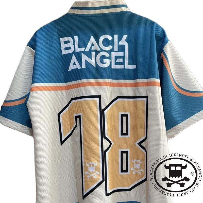 New Jersey Waffle Black Angel Kaos Branded Distro Unisex Jersey / Mens Distro T-Shirt / Mens Distro 