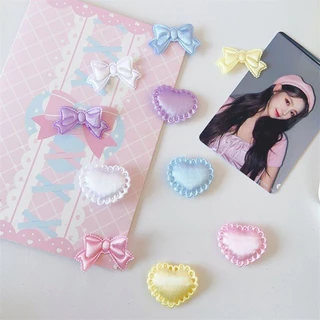 [10 ชิ้น] ins ลมบัลเล่ต์ความรักทําด้วยมือ DIY เครื่องประดับอุปกรณ์ตกแต่งลูกไม้ปกการ์ด วัสดุบาร์ถอดตกแต่ง