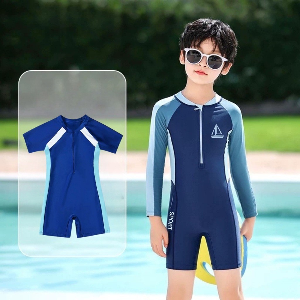 One Piece Rashguard สําหรับเด็กเด็กสไตล์เกาหลีชุดว่ายน้ํา Romper ชุดว่ายน้ําเด็ก onepiece