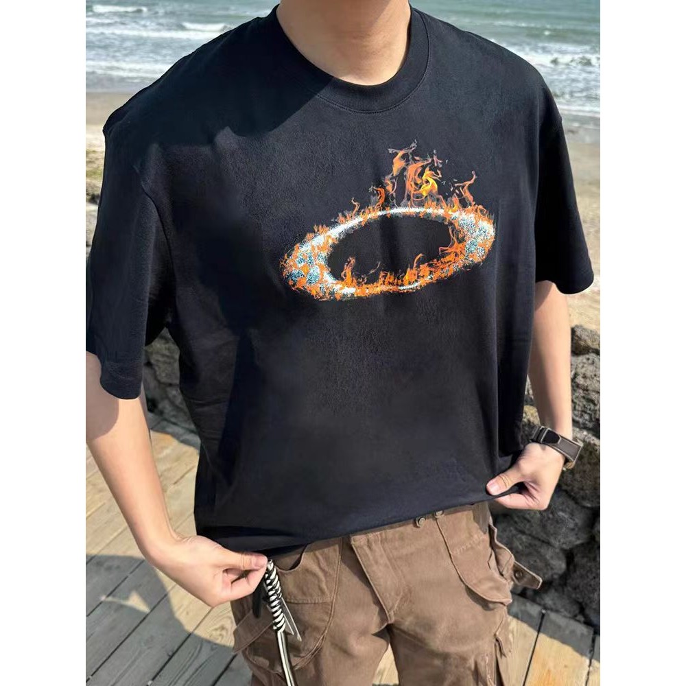 พร้อมสต็อก  นรก พิมพ์ลูกเรือ แฟชั่นยอดนิยม 100% ผ้าฝ้ายแขนสั้น เสื้อยืดสำหรับทั้งผู้ชายและผู้หญิง 0502