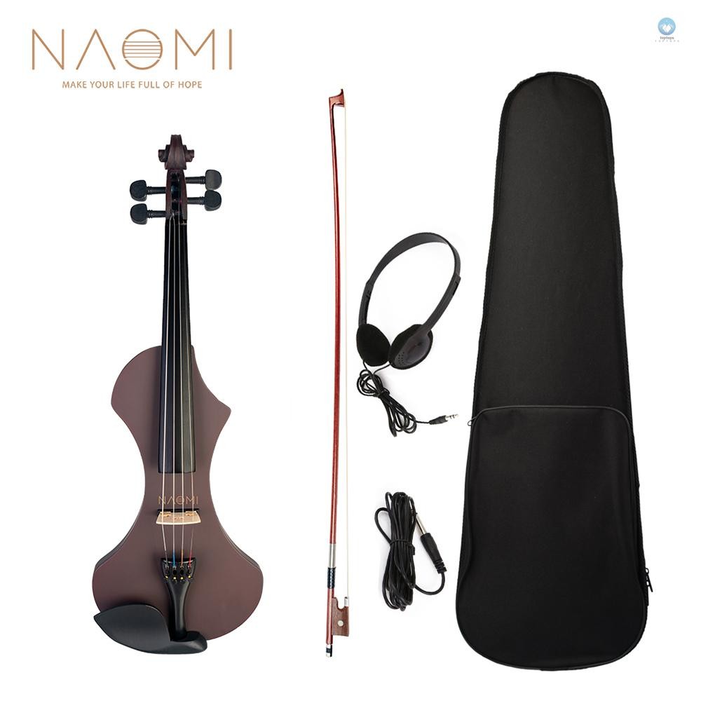 NAOMI สายสัญญาณเสียงไวโอลิน 4/4 ขนาด Series 4/4 Hand-แกะสลักไม้ไวโอลินขนาดไวโอลินบราซิลวูดเสียงบราซิ