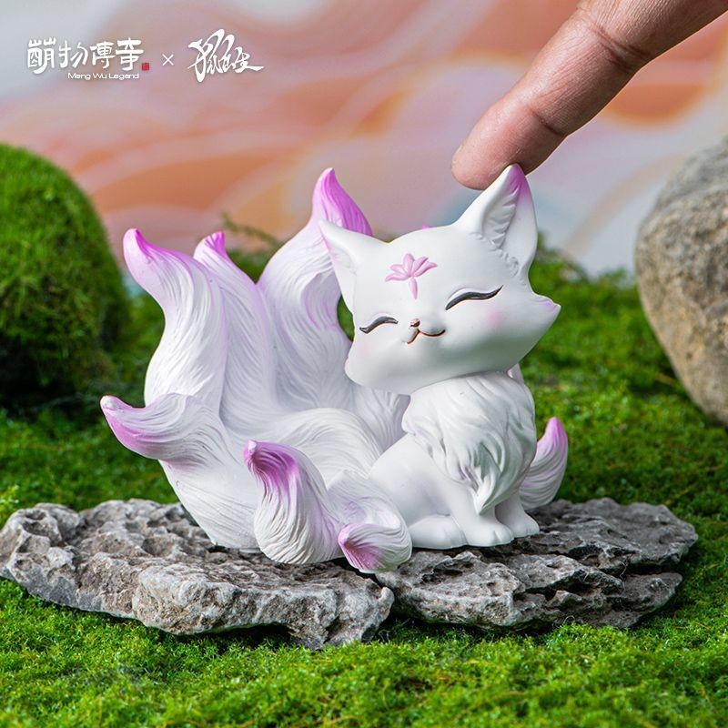 เครื่องประดับเรซินจิ้งจอกเก้าหางน่ารัก ตกแต่งรถ ตกแต่งห้อง งานฝีมือจิ้งจอกเก้าหาง