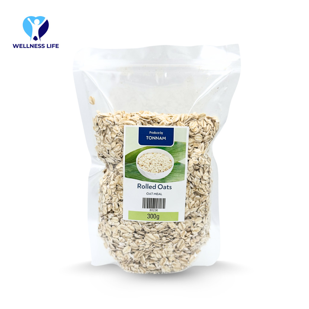 ข้าวโอ๊ตแผ่นอบสุก 300g พร้อมทาน ถุงซิปล็อค Rolled Oats Ready to Eat 300g Ziplock Bag
