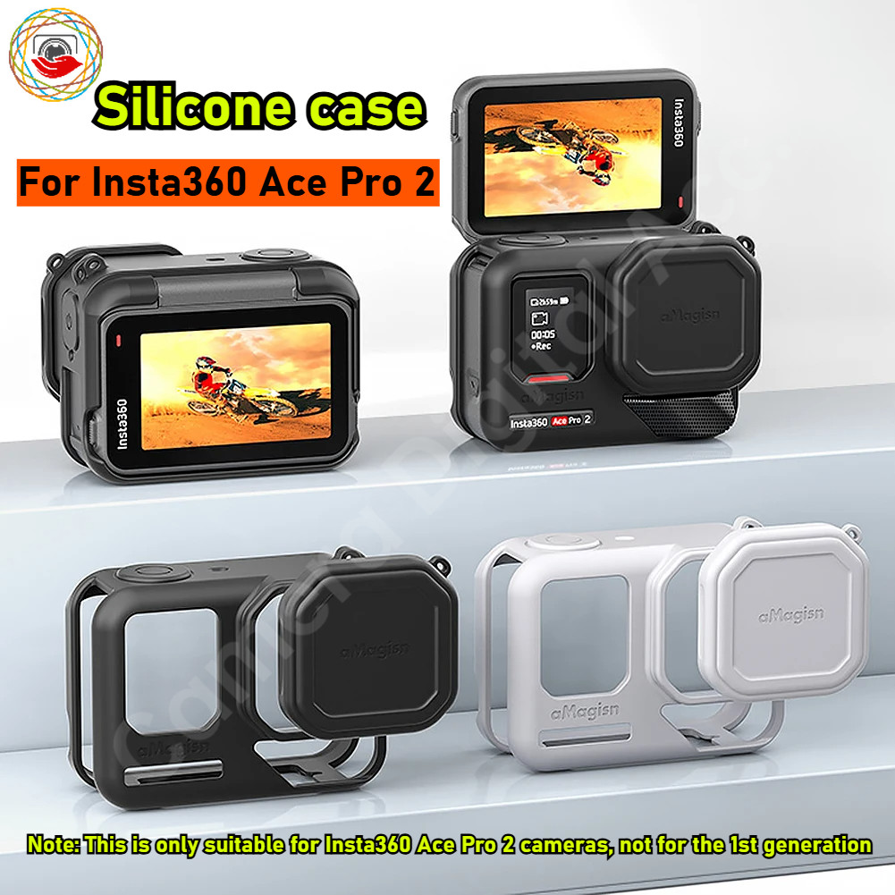 เคสซิลิโคนสําหรับ Insta360 Ace Pro 2 เคสซิลิโคนป้องกันรอยขีดข่วนฝาครอบป้องกัน