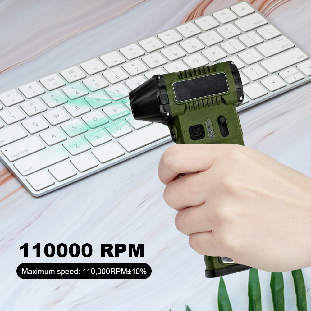 110000 RPM รถเครื่องเป่าผมแบบใช้มือถือ USB ชาร์จ Turbo รูปที่ 3