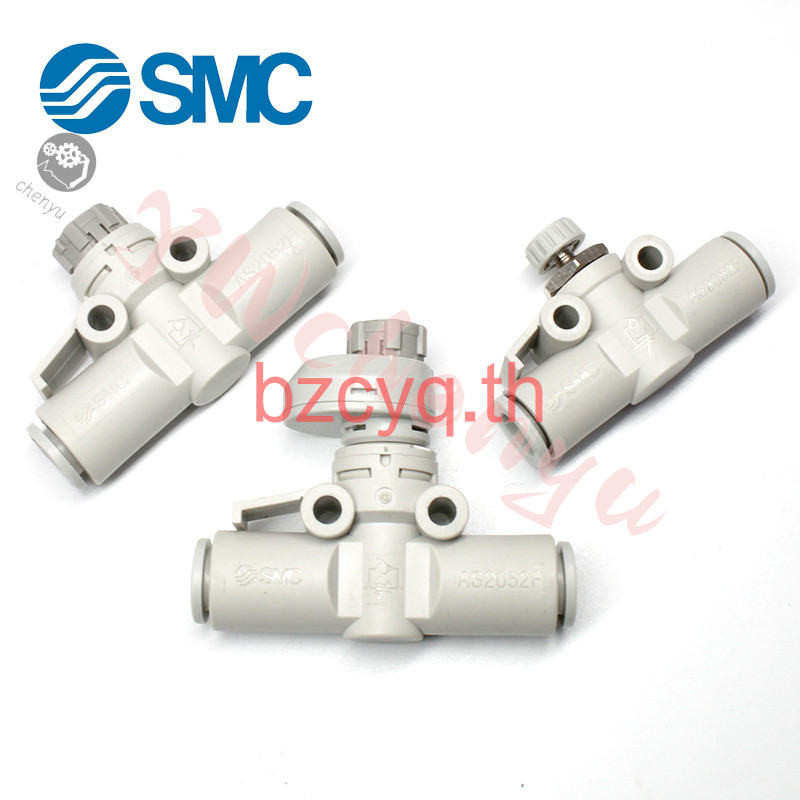 Ready Stock SMC วาล์วควบคุมความเร็วลม, วาล์วปีกผีเสื้อ AS1002F-04 06 AS2002F-04 06 AS2052F AS3002F-0