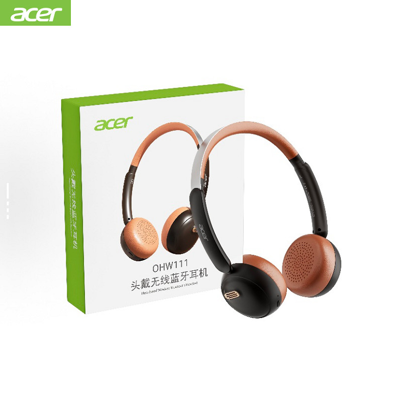 Acer OHW111 หูฟังบลูทูธ INS Retro สไตล์ Over Ear หูฟังไร้สายบลูทูธ 5.4 ชุดหูฟังสเตอริโอ HIFI Gamer 7