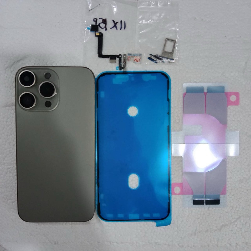 DIY 11 แปลงเป็น 16 Pro ขนมไทเทเนียม 11 เช่น 16 Pro ฝาหลังแบตเตอรี่ที่อยู่อาศัย 11 Body 16 Pro 4 ซม.ก