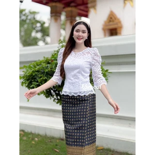 เสื้อรุ่น-ราชาวดี (เฉพาะงาน ซิปหลังแนะนำเผื่อ 1ไซส์) เสื้อลูกไม้อัดกาวทั้งตัว แพทเทริ์นพอดีตัว