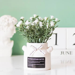 ʚɞ seely.shop ʚɞ💥ส่งไว💥ต้นไม้ประดิษฐ์ ดอกไม้ประดิษฐ์ในกระถาง สไตล์มินิมอล ตกแต่งบ้านและโต๊ะทำงาน
