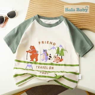 เสื้อผ้าแฟชั่นเด็ก เสื้อยืดเด็กผู้ชาย เนื้อผ้าcotton สำหรับอายุ1-4ปี DXT66