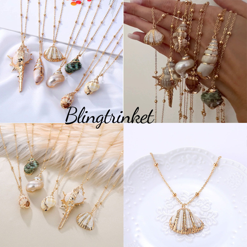 BlingTrinket💮สร้อยคอ💮ใส่ไปทะเล มันจะสวยงามมากสร้อยไปทะเล เครื่องประดับแฟชั่น พร้อมส่งจากไทย