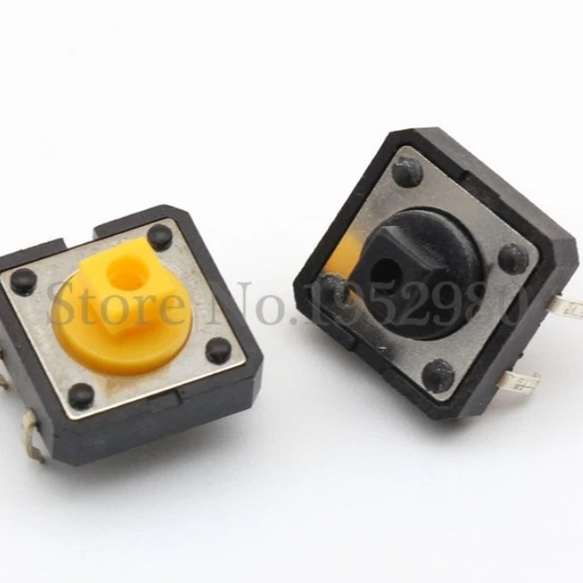 Omron 12X12X7.3 ปุ่มสวิตช์ B3F-4055 สวิตช์สัมผัส OMRON - สีเหลือง -zk