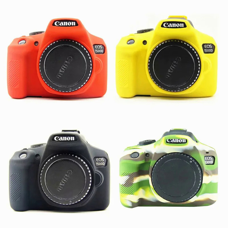 For Canon EOS 1300D 1500D 2000D rebel T7 kiss X90 silicone Armor Skin case body cover protector DSLR