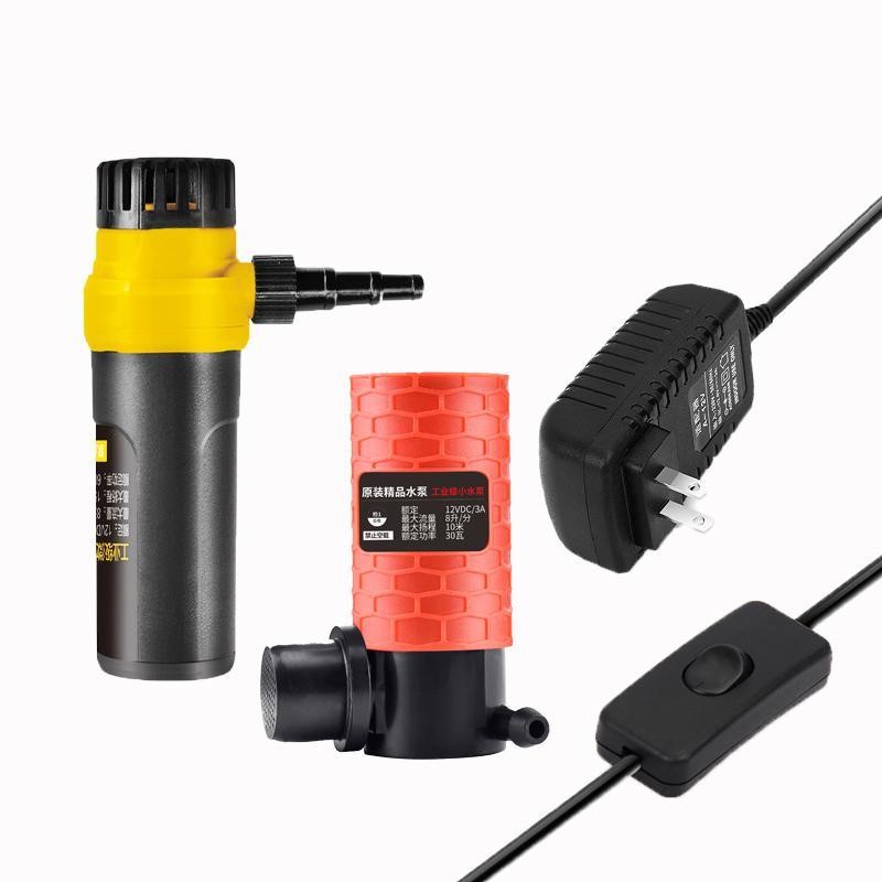 ปั๊มน้ำขนาดเล็กไมโคร12V ปั๊มน้ำในครัวเรือน220V ปั๊ม self-priming ตู้ปลาปั๊มจุ่มเครื่อง slotting สำหร