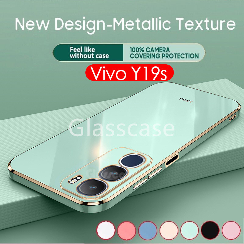 ปลอกสําหรับvivo Y200 Y100 Y39 Y29 Y19s Y17s Y 200 Y 19s VivoY200 VivoY19sชุบGlossyนุ่มเคสโทรศัพท์กล้องเลนส์ป้องกันแฟชั่นคู่นุ่มกันกระแทกปลอกปกหลัง