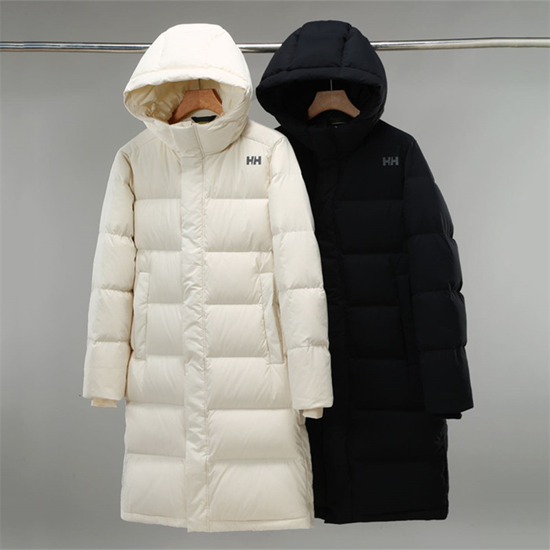 Helly Hansen Original Hooded Long Down Jacket คู่กลางแจ้งลงเสื้อแจ็คเก็ตหนาอุ่น