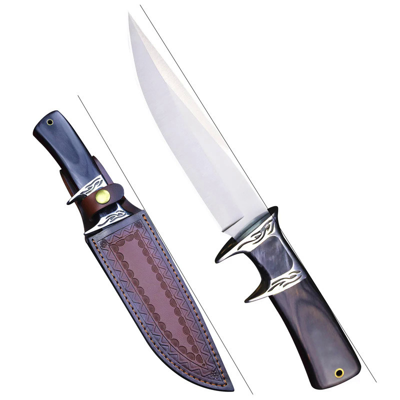 DEHONG USA 440c Steel Outdoor Hunting Knife, Jungle Survival Knife, Camping EDC Tool Knife