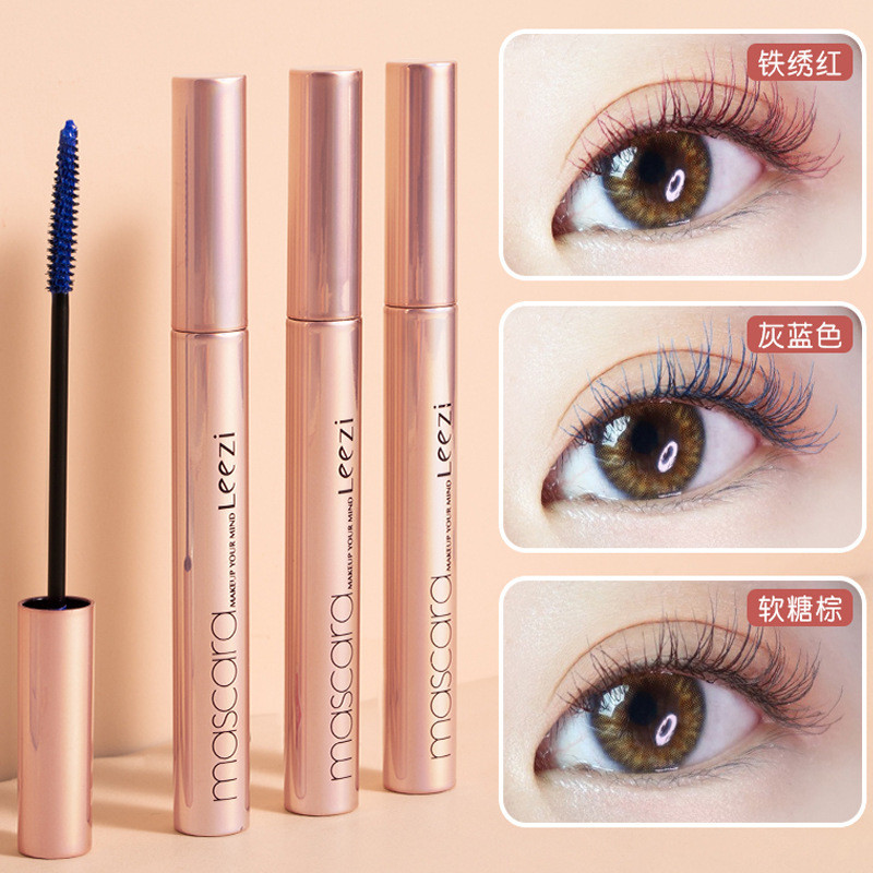 Leezi leezi Eye Color Art Color Painting Color Mascara Curling Long Waterproof Fine Brush Head Color