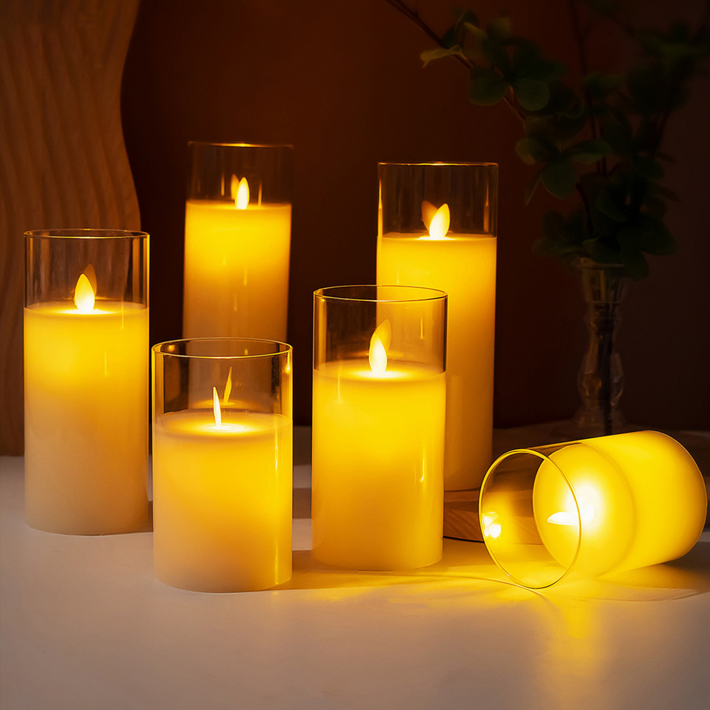 COZII เทียนไฟฟ้าLED โคมไฟเทียน เทียนอิเล็กทรอนิกส์ แถมถ่าน จิ๋วไร้ควันปลอดภัย เปลวไฟแกว่งจำลอง ตกแต่งสร้างบรรยากาศ