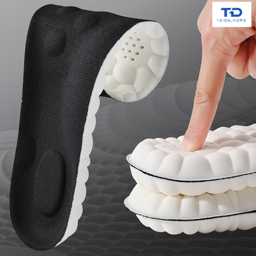 คุณภาพสูงพื้นรองเท้าแบบออร์โทพีดิกส์แบบนุ่มที่ยืดหยุ่นสูงสำหรับเล่นกีฬาดูดซับแรงกระแทก ป้องกันกลิ่น และระบายอากาศได้