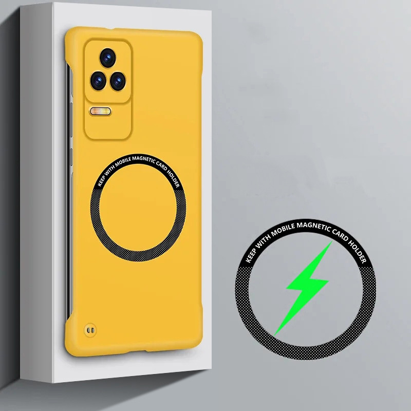 สําหรับ Xiaomi Poco F4 Redmi K50 Frameless ไร้สายชาร์จแม่เหล็ก Ultra Thin Matte โทรศัพท์ Hard Cover Case - รูปที่ 5