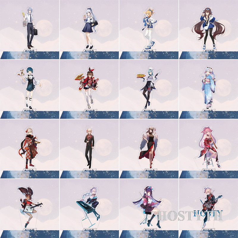 Hosty Genshin Impact อะนิเมะรูปอะคริลิคของเล่น Hutao Xiao Yae Miko Kazuha Ayaka Action Figure โต๊ะตก