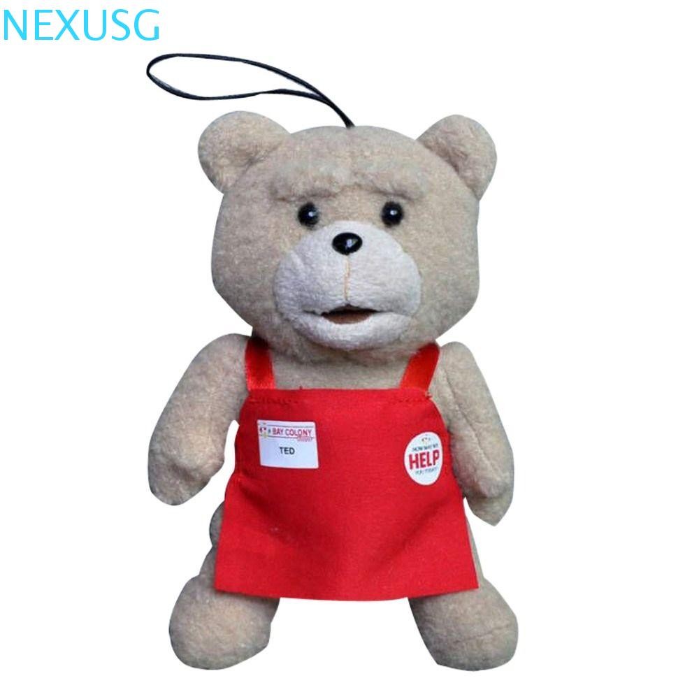 Nexusg Bear ตุ๊กตา Plush ตุ๊กตาสัตว์ตุ๊กตานุ่ม TED ตุ๊กตาหมี เครื่องประดับแขวน พวงกุญแจ ผ้ากันเปื้อน