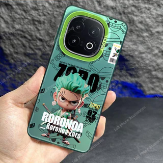 เคส iQOO Z11X 13 15 Neo 10 5G เคส iQOO 15R เคสอะนิเมะกันกระแทกโทรศัพท์ ลูฟี่ โซโร วันพีช อะนิเมะ เคลือบด้าน เคสโทรศัพท์แข็งด้านแข็งป้องกันลายนิ้วมือขอบซิลิโคนนุ่มจะไม่ดันฟิล์มเย็นหล่อฝาครอบโทรศัพท์สําหรับเด็กนักเรียนผู้ชาย