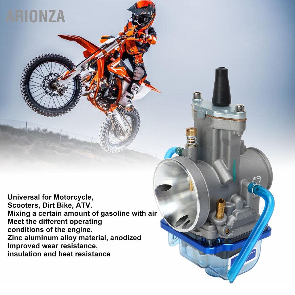 ARIONZA PWK 32mm Motorcycle Carburetor Scooter Dirt Bike ATV Carb Blue Replacement for Suzuki RM65 R