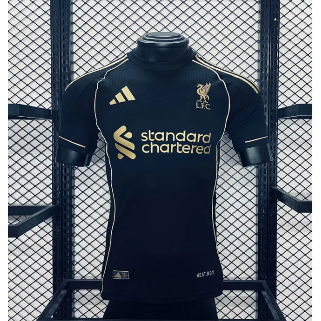 Player Version 25-26 Liverpool Black Jersey เสื้อฟุตบอลคุณภาพสูง S-2XL