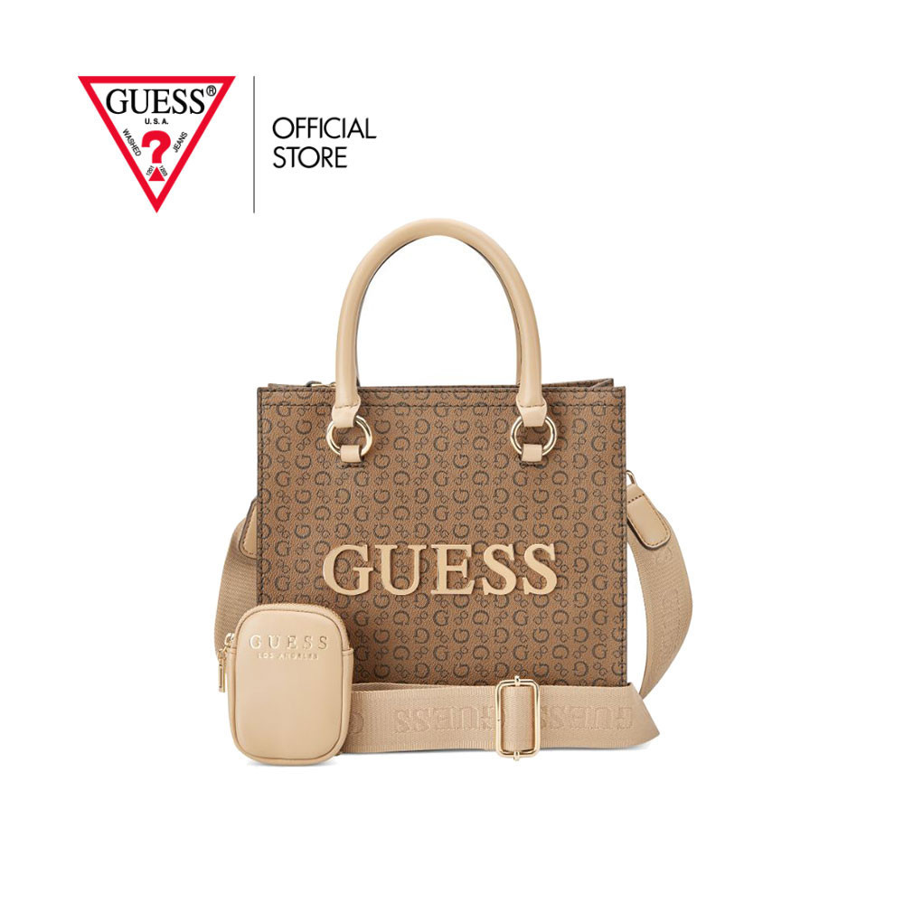GUESS กระเป๋า รุ่น SG938022 MAISEY SMALL CARRYALL BROWN สีน้ำตาล