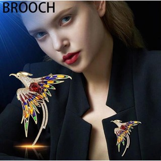 เข็มกลัดฟีนิกซ์เสื้อผ้าคงที่ระดับไฮเอนด์เครื่องประดับเข็มกลั…