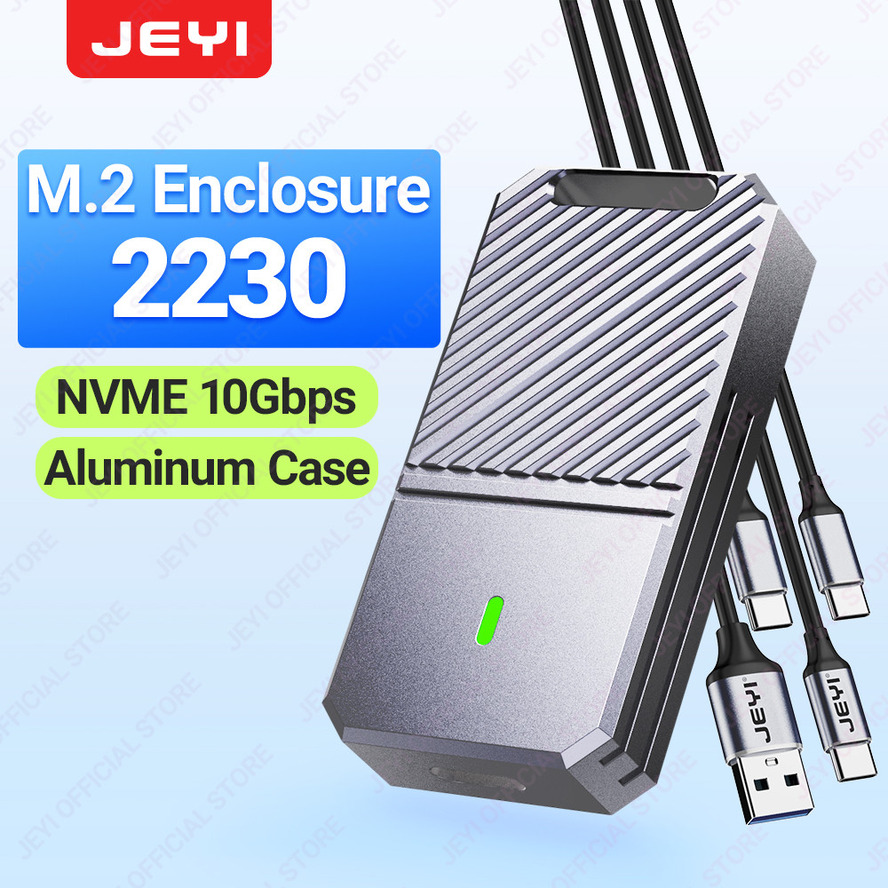 Jeyi i9 2230 NVMe HDD SSD Enclosure JMS583 TYPEC 3.1 PCIe USB3.2 10Gbps เคสอลูมิเนียม M.2 แบบพกพา รองรับ UASP TRIM