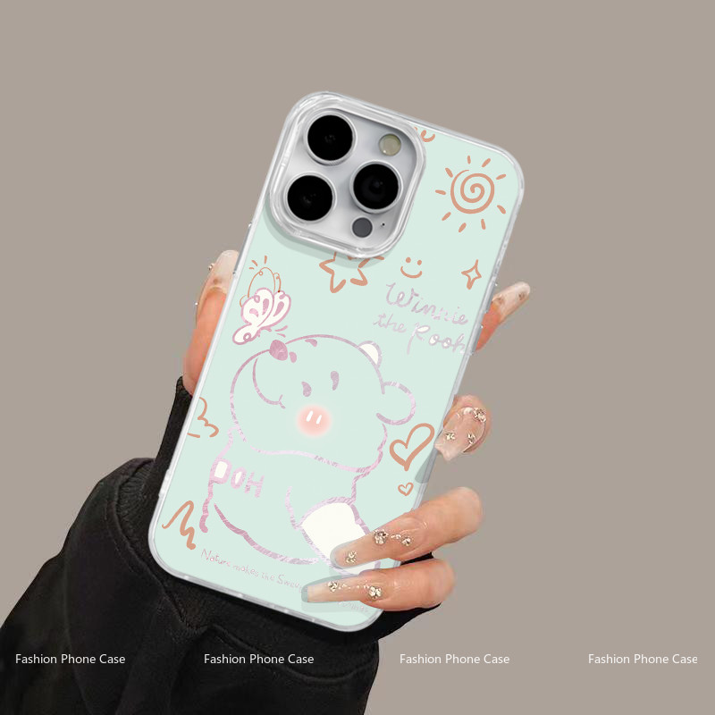 การ์ตูนน่ารัก หมีน้อย iPhone 15 14 13 12 11 Pro Max X smax X s XR X 7 8 Plus เคสโทรศัพท์ป้องกันการชนกัน XPXWK045&46&47