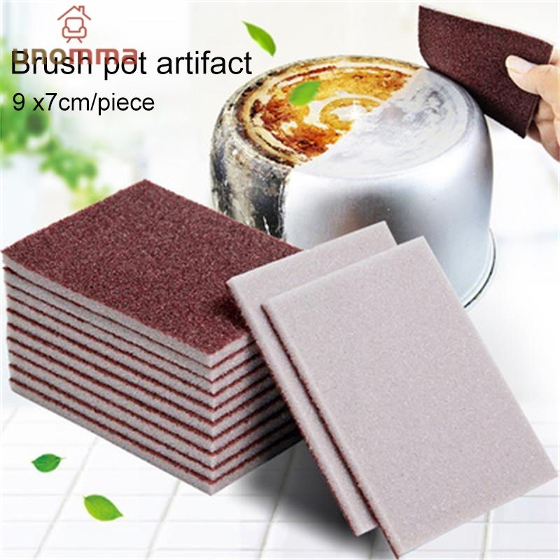 🎈ฟองน้ำขจัดสนิม บล็อกฟองน้ําล้างจาน ทําความสะอาดหม้อ unomma