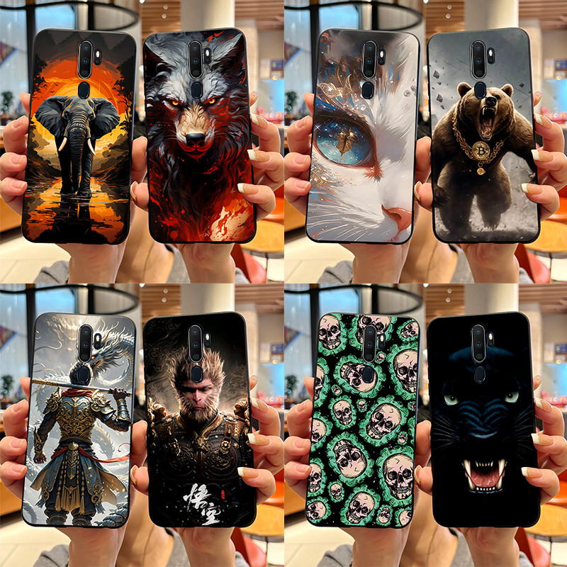 สําหรับปลอก OPPO A5 2020 A9 2020 A11 A11X เคสโทรศัพท์ Soft Case Luxury Black Myth Wukong ทาสีซิลิโคนกันกระแทกปกอ่อน